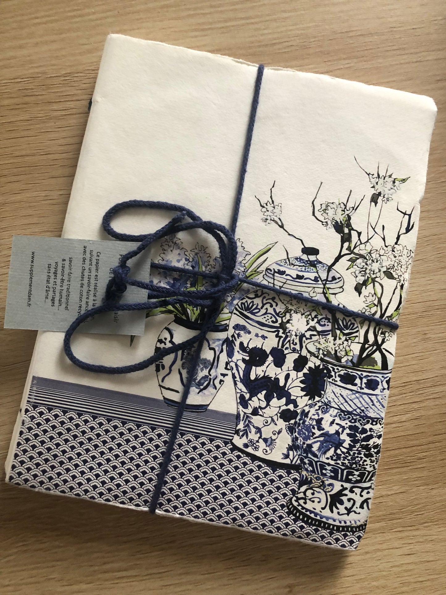 Carnet en parchemin – Vases japonais