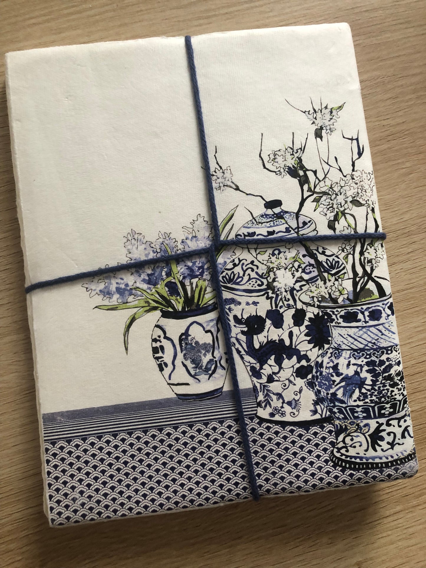 Carnet en parchemin – Vases japonais