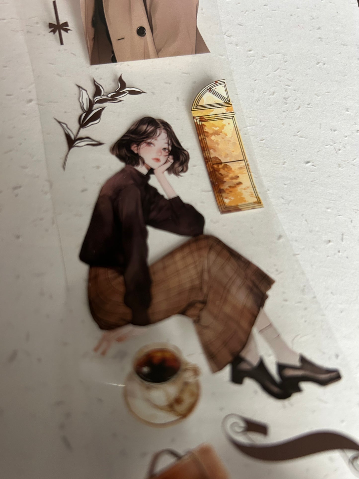 Bande de Masking Tape en PET – Jeunes Femmes Modernes & Couleurs d’Automne