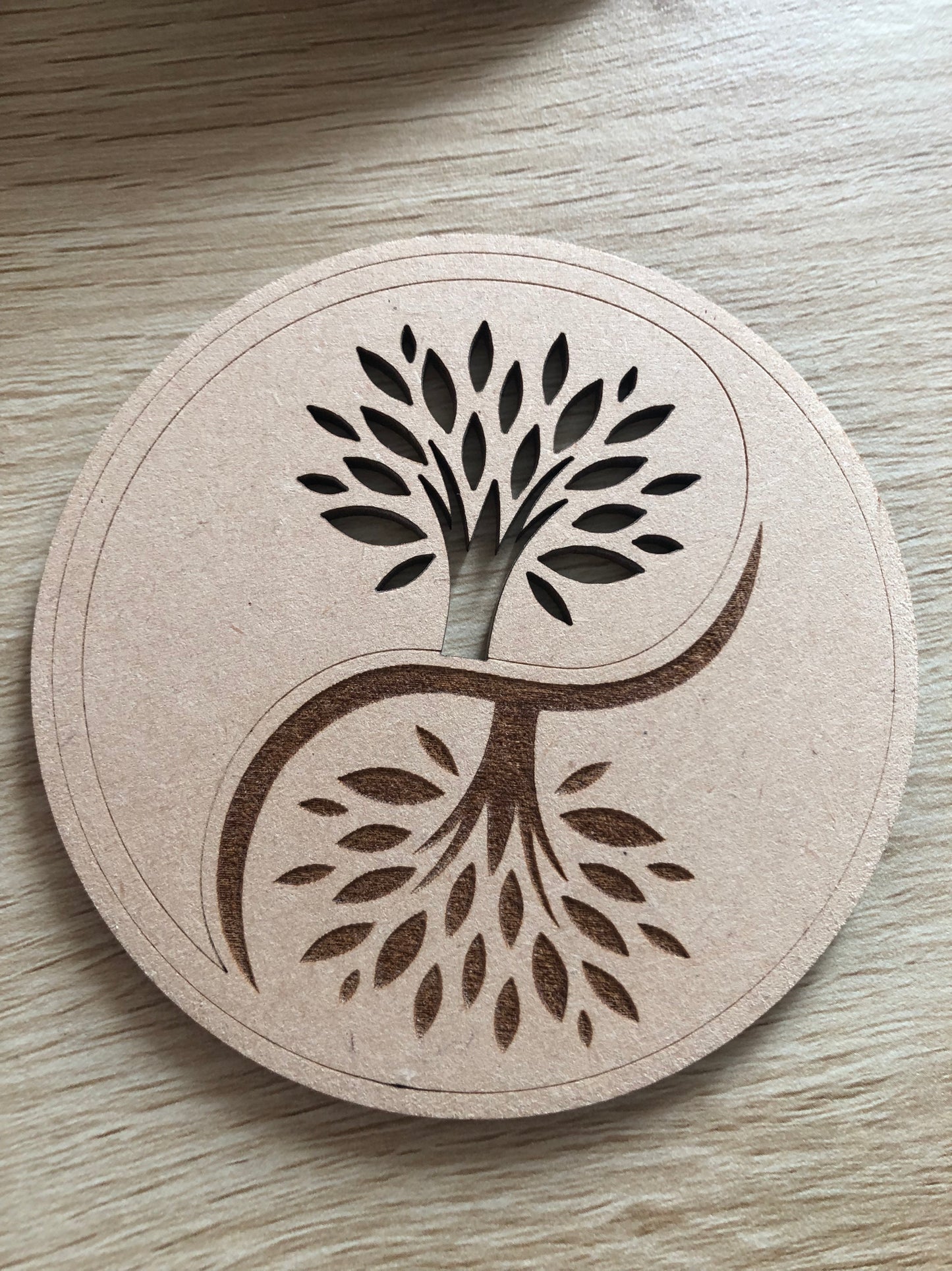 Arbre de Vie Yin Yang en Bois - Symbole d’Équilibre et d'Harmonie