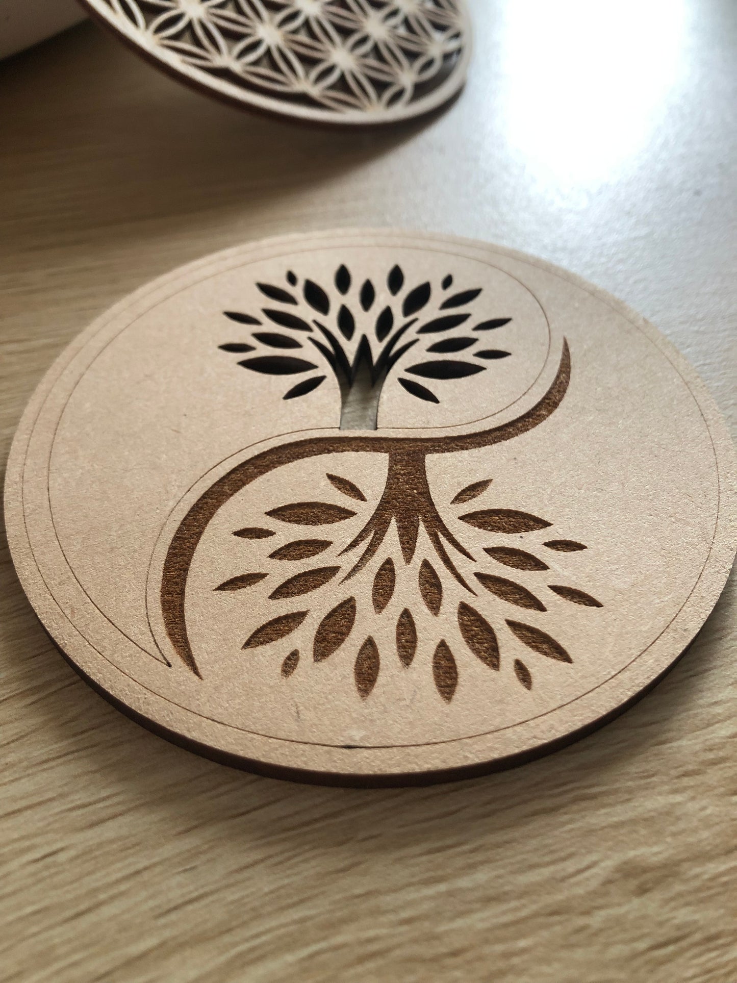 Arbre de Vie Yin Yang en Bois - Symbole d’Équilibre et d'Harmonie